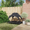 Vidaxxl Hundebett schwarz 122 x 93 x 106,5 cm Stahl