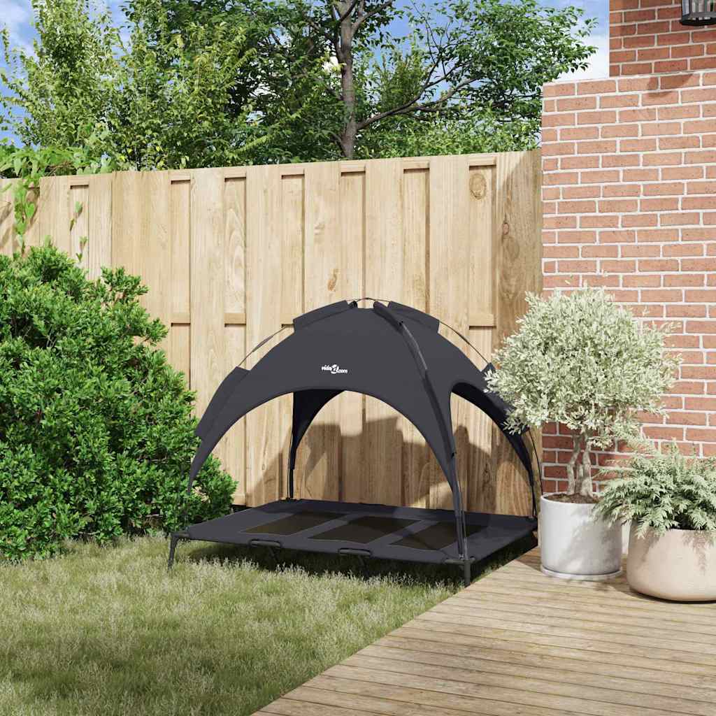 Vidaxxl Hundebett schwarz 122 x 93 x 106,5 cm Stahl