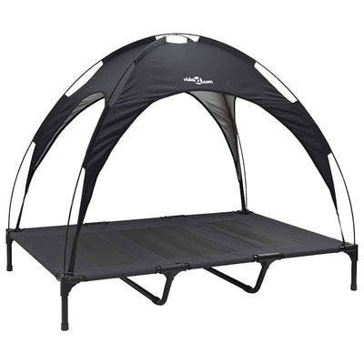 Vidaxxl Hundebett schwarz 122 x 93 x 106,5 cm Stahl