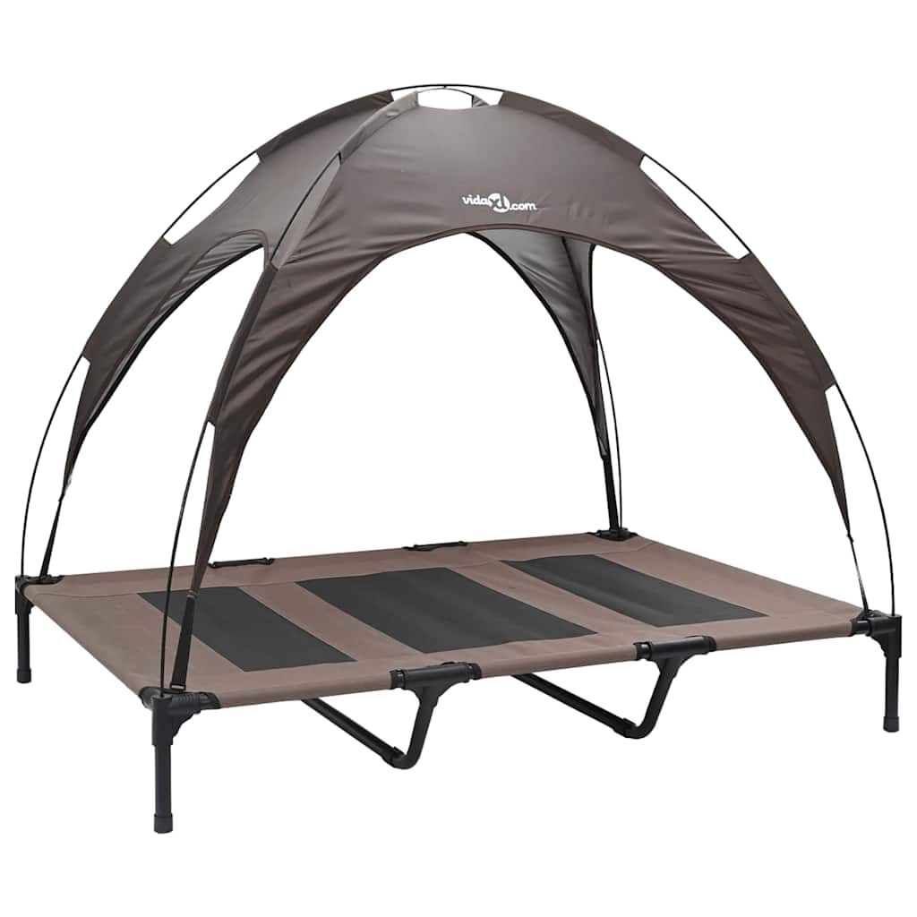 Vidaxxl Hundebett braun 122 x 93 x 106,5 cm Stahl