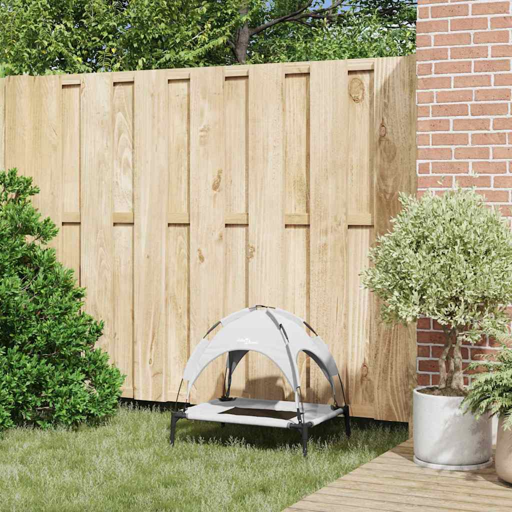 Vidaxl Hundebett silbergrau 62 x 48 x 61 cm Stahl