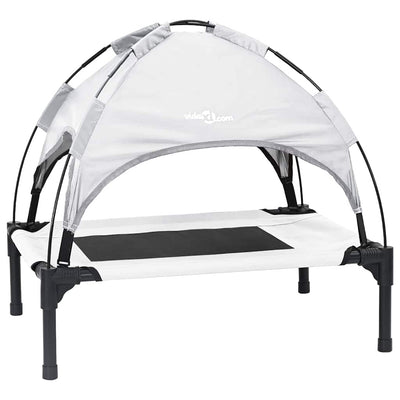 Vidaxl Hundebett silbergrau 62 x 48 x 61 cm Stahl