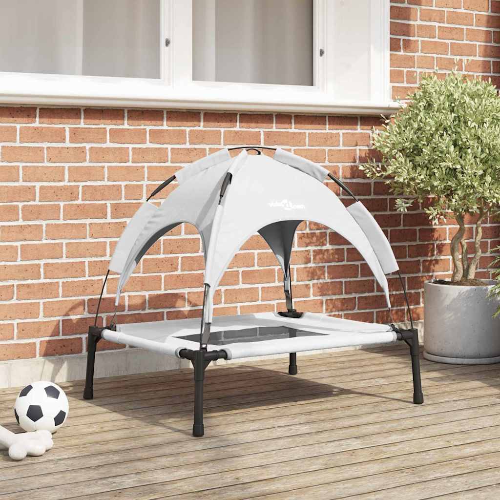 Vidaxl Hundebett silbergrau 76 x 62 x 70,5 cm Stahl