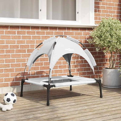 Vidaxl Hundebett silbergrau 76 x 62 x 70,5 cm Stahl