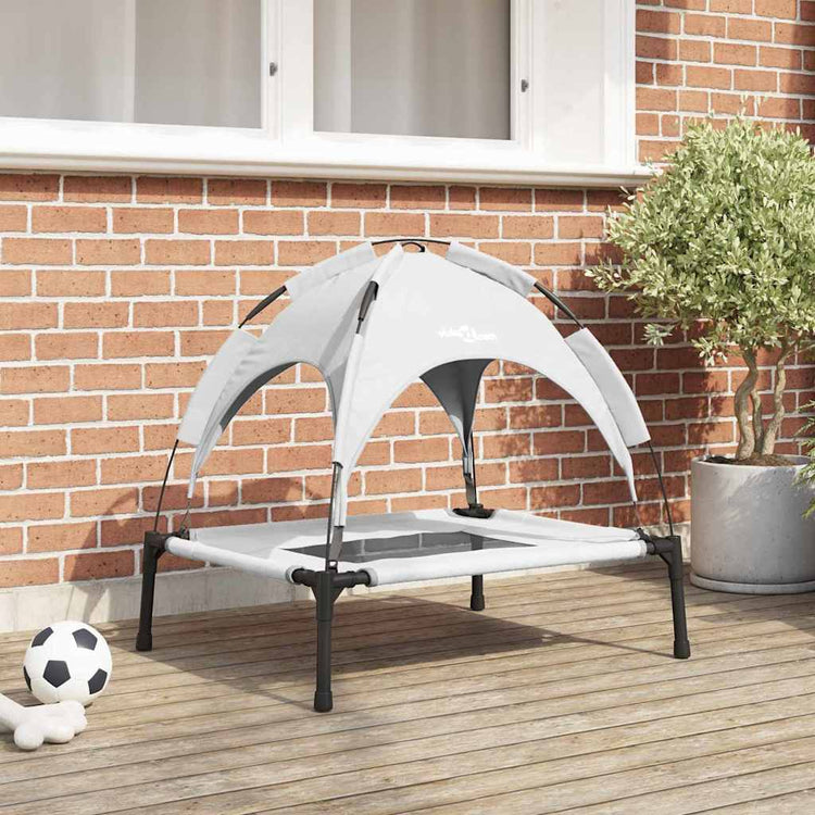 Vidaxl Hundebett silbergrau 76 x 62 x 70,5 cm Stahl