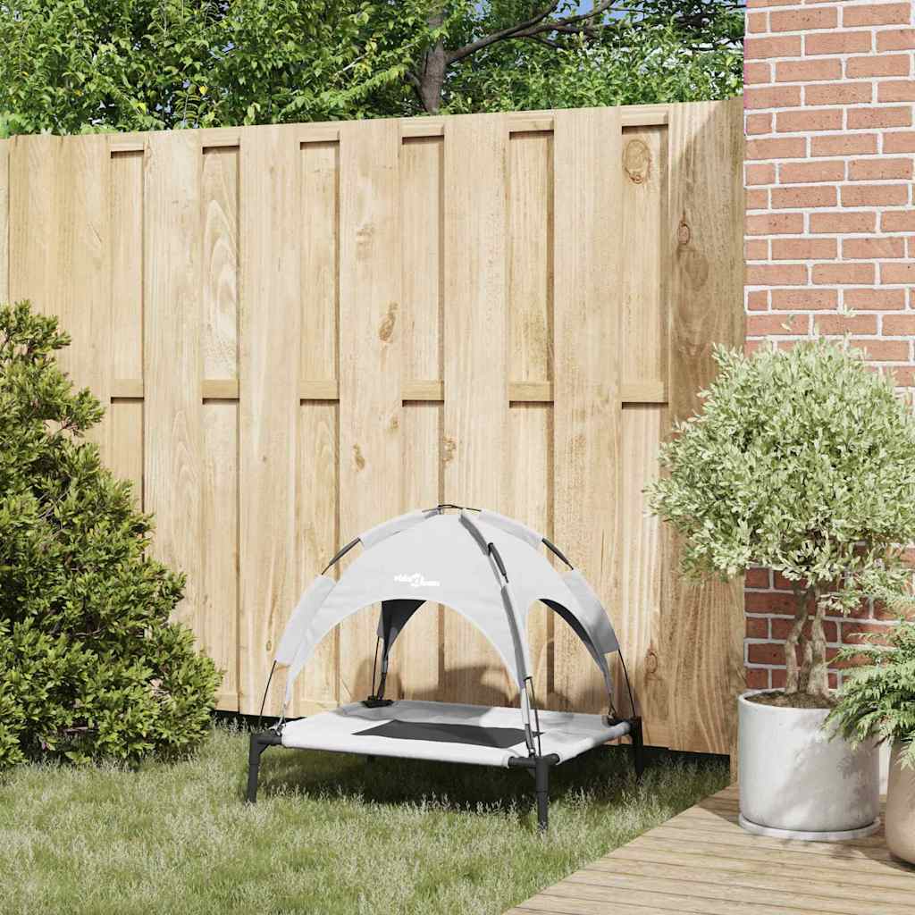 Vidaxl Hundebett silbergrau 76 x 62 x 70,5 cm Stahl