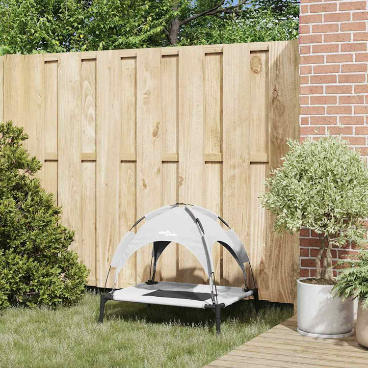 Vidaxl Hundebett silbergrau 76 x 62 x 70,5 cm Stahl