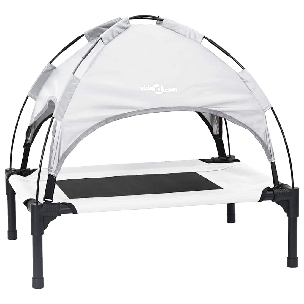 Vidaxl Hundebett silbergrau 76 x 62 x 70,5 cm Stahl