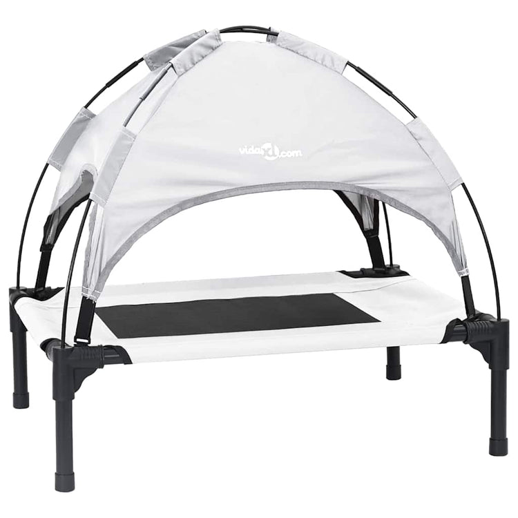Vidaxl Hundebett silbergrau 76 x 62 x 70,5 cm Stahl