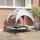 Vidaxl Hundebett silbergrau 92 x 77 x 82,5 cm Stahl