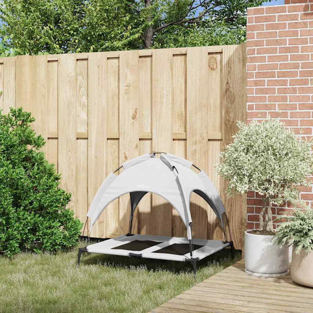 Vidaxl Hundebett silbergrau 92 x 77 x 82,5 cm Stahl