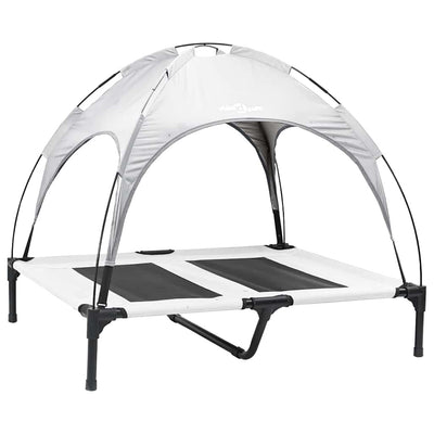 Vidaxl Hundebett silbergrau 92 x 77 x 82,5 cm Stahl