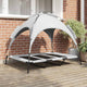 Vidaxl Hundebett silbergrau 122 x 93 x 106,5 cm Stahl