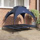 Vidaxxl Hundebett Marineblau 122 x 93 x 106,5 cm Stahl