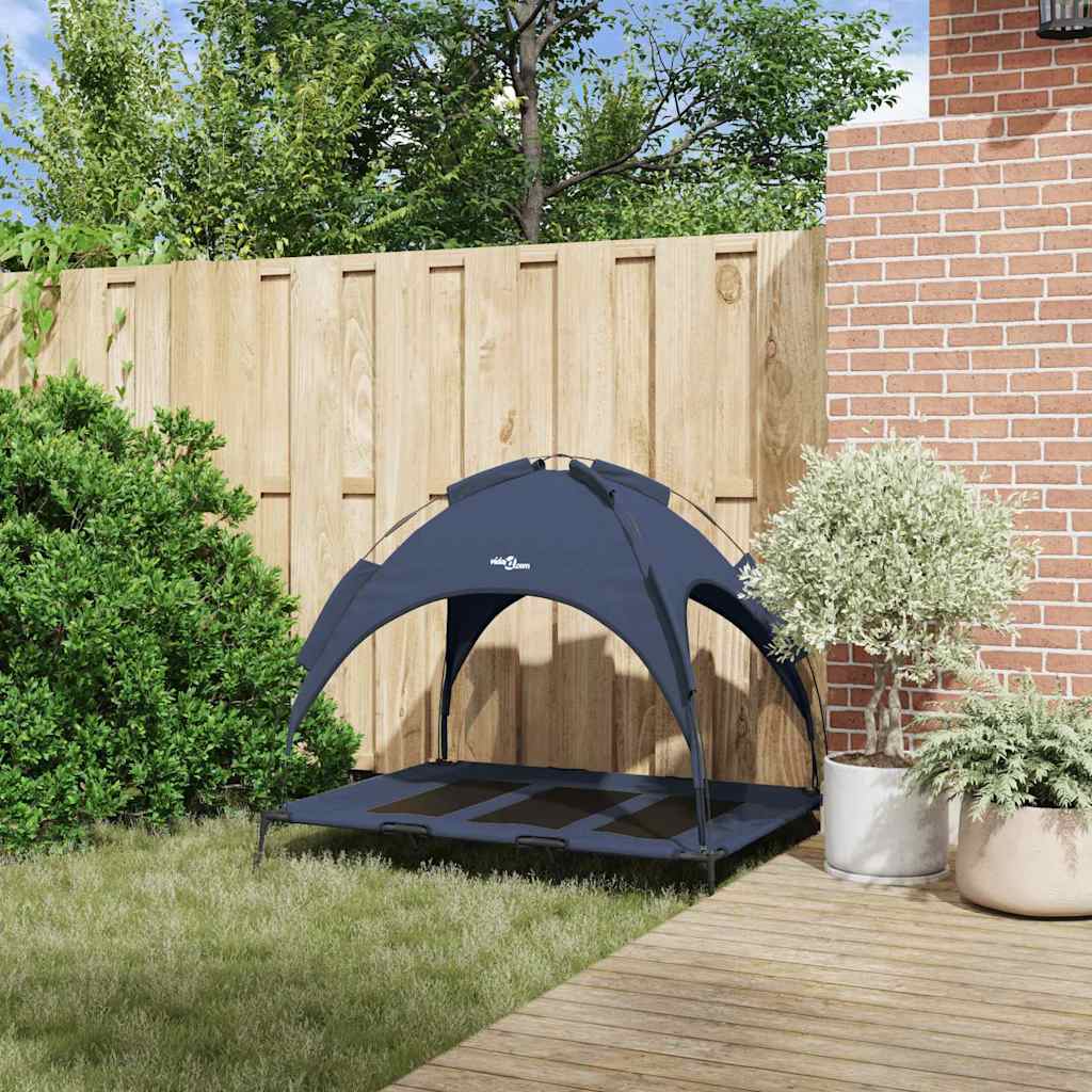 Vidaxxl Hundebett Marineblau 122 x 93 x 106,5 cm Stahl