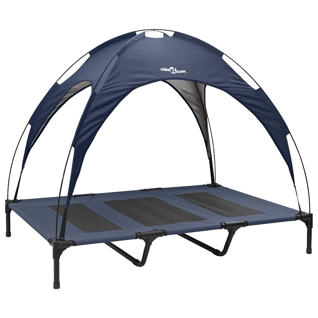Vidaxxl Hundebett Marineblau 122 x 93 x 106,5 cm Stahl