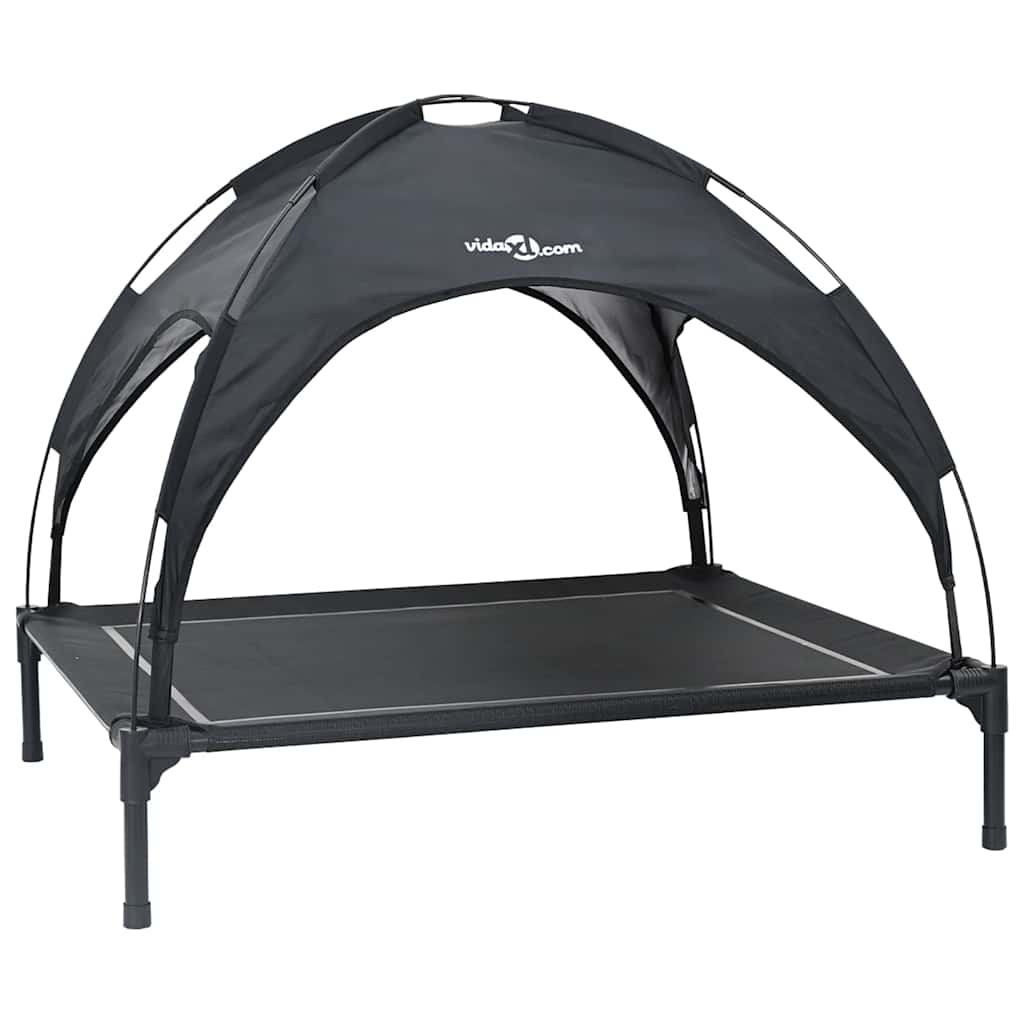 Vidaxxl Hundebett schwarz 90 x 81 x 80,5 cm Stahl