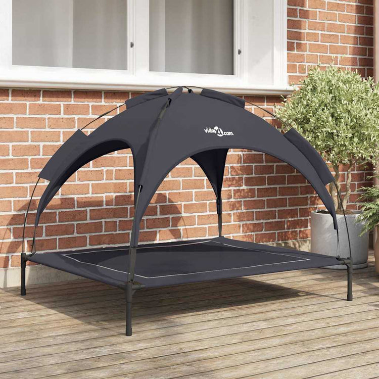 Vidaxxl Hundebett schwarz 104 x 86 x 84,5 cm Stahl