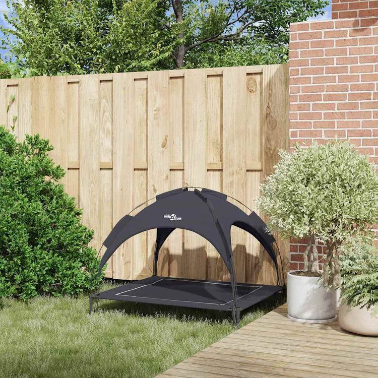 Vidaxxl Hundebett schwarz 104 x 86 x 84,5 cm Stahl