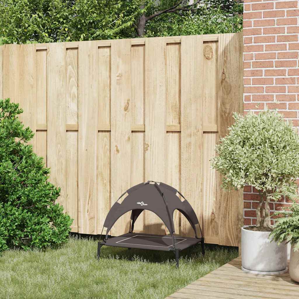 Vidaxxl Hundebett braun 63 x 49,5 x 60 cm Stahl