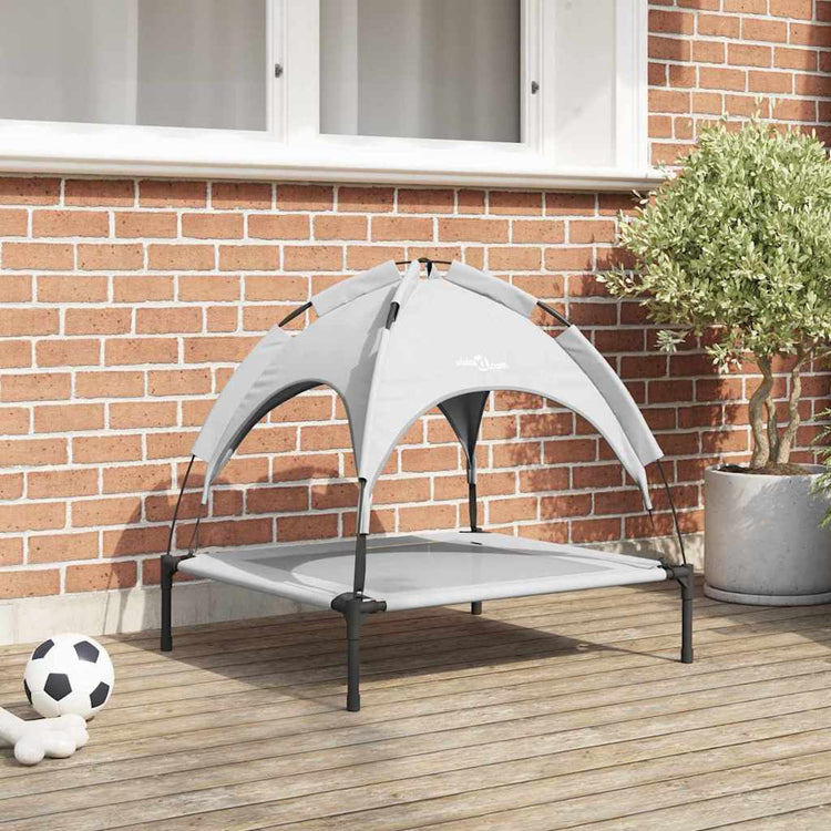Vidaxl Hundebett silbergrau 71 x 64 x 71 cm Stahl