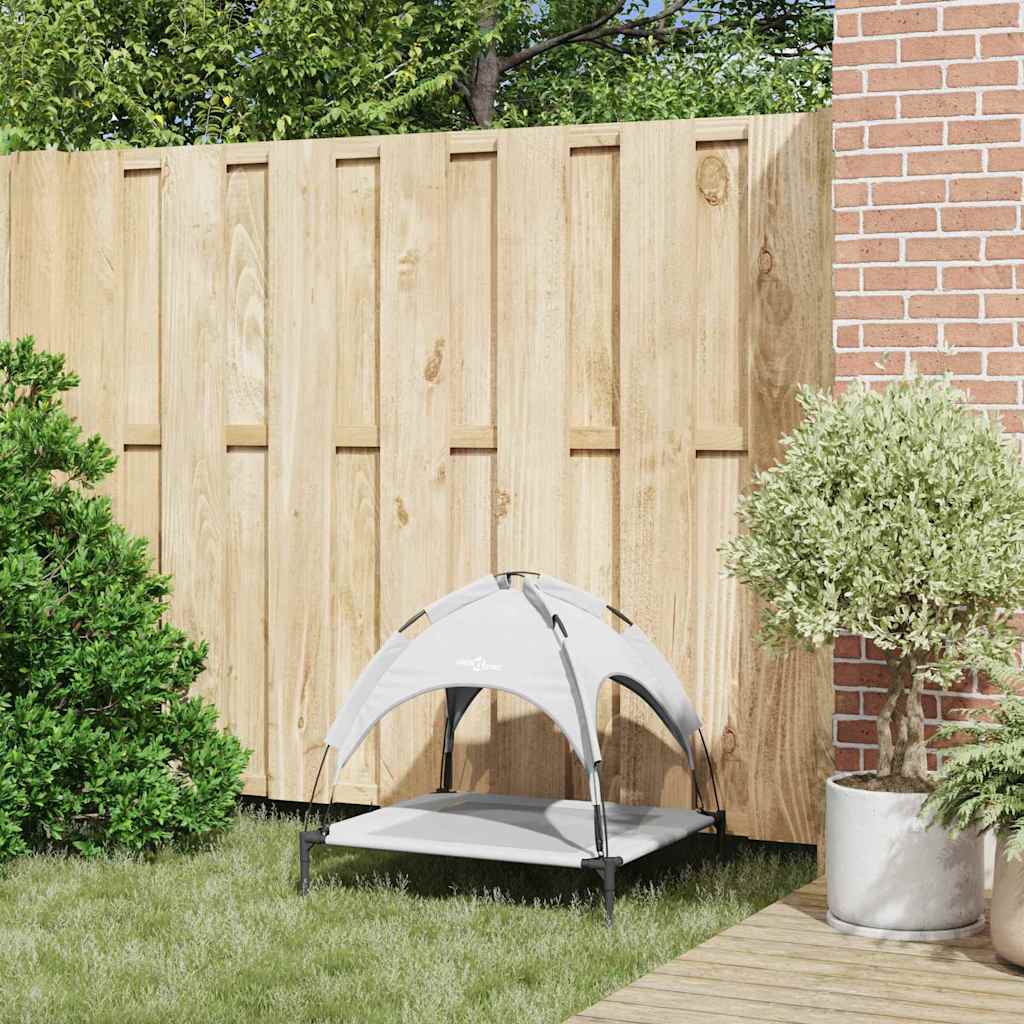 Vidaxl Hundebett silbergrau 71 x 64 x 71 cm Stahl