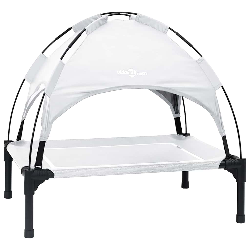 Vidaxl Hundebett silbergrau 71 x 64 x 71 cm Stahl