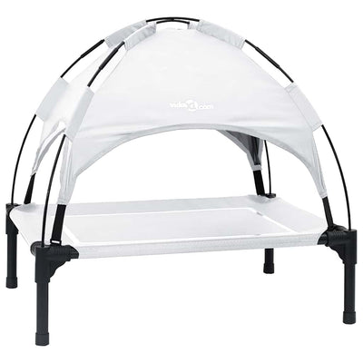 Vidaxl Hundebett silbergrau 71 x 64 x 71 cm Stahl