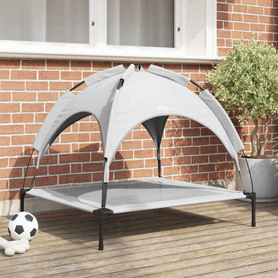 Vidaxl Hundebett silbergrau 90 x 81 x 80,5 cm Stahl