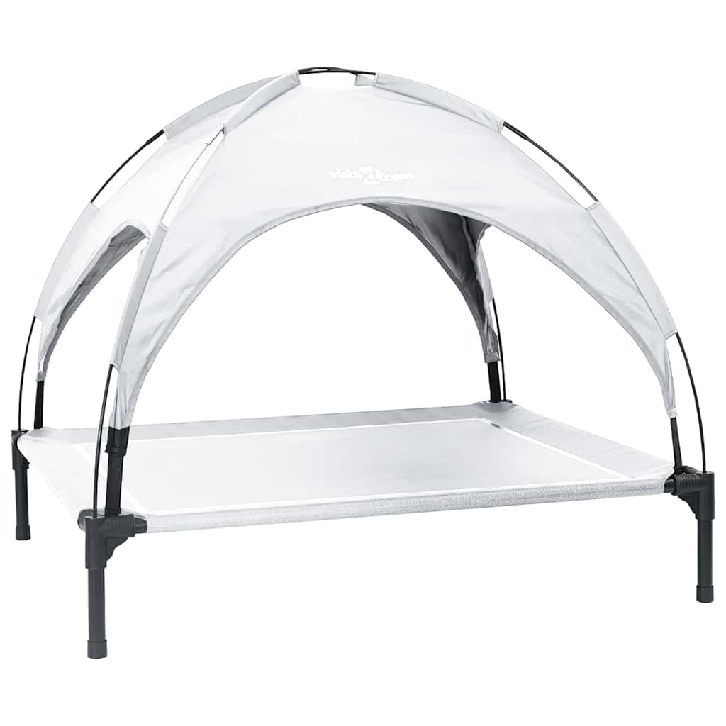 Vidaxl Hundebett silbergrau 90 x 81 x 80,5 cm Stahl