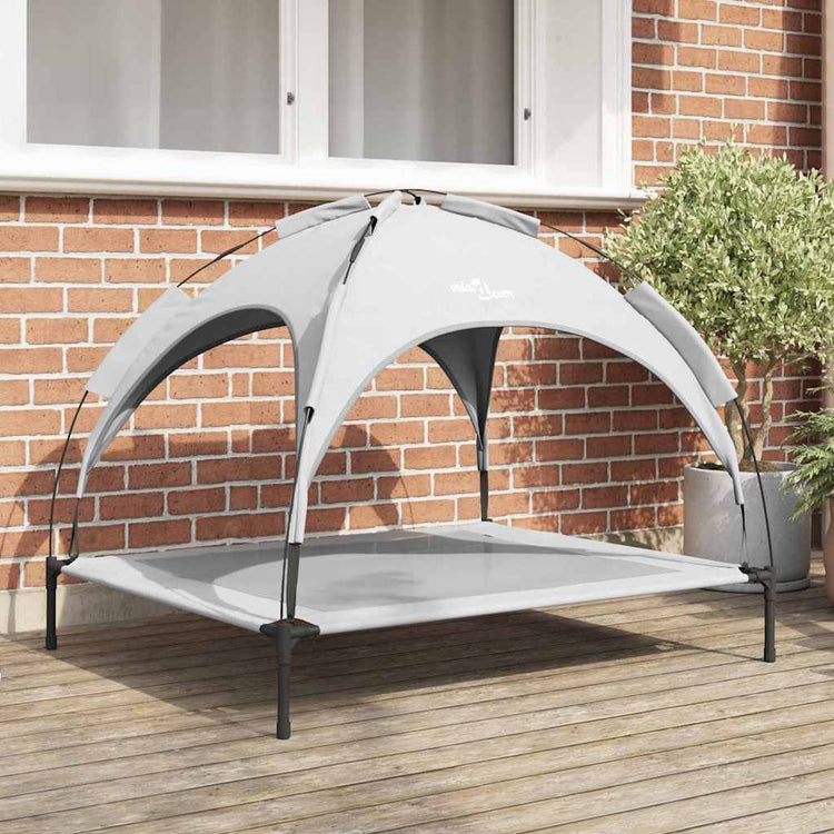 Vidaxl Hundebett silbergrau 104 x 86 x 84,5 cm Stahl