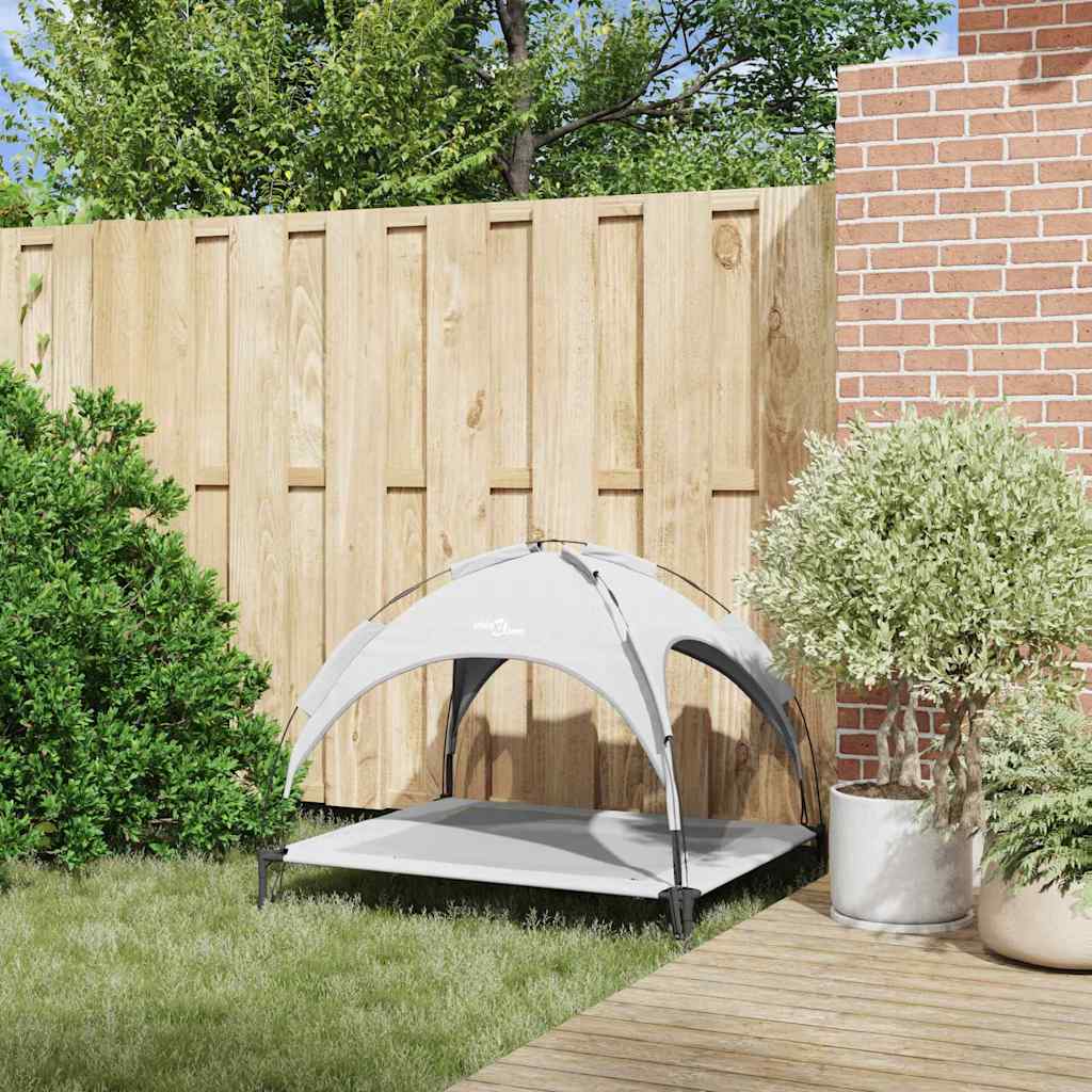 Vidaxl Hundebett silbergrau 104 x 86 x 84,5 cm Stahl