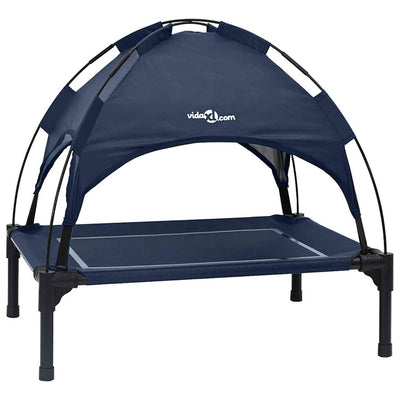 Vidaxxl Hundebett Marineblau 63 x 49,5 x 60 cm Stahl