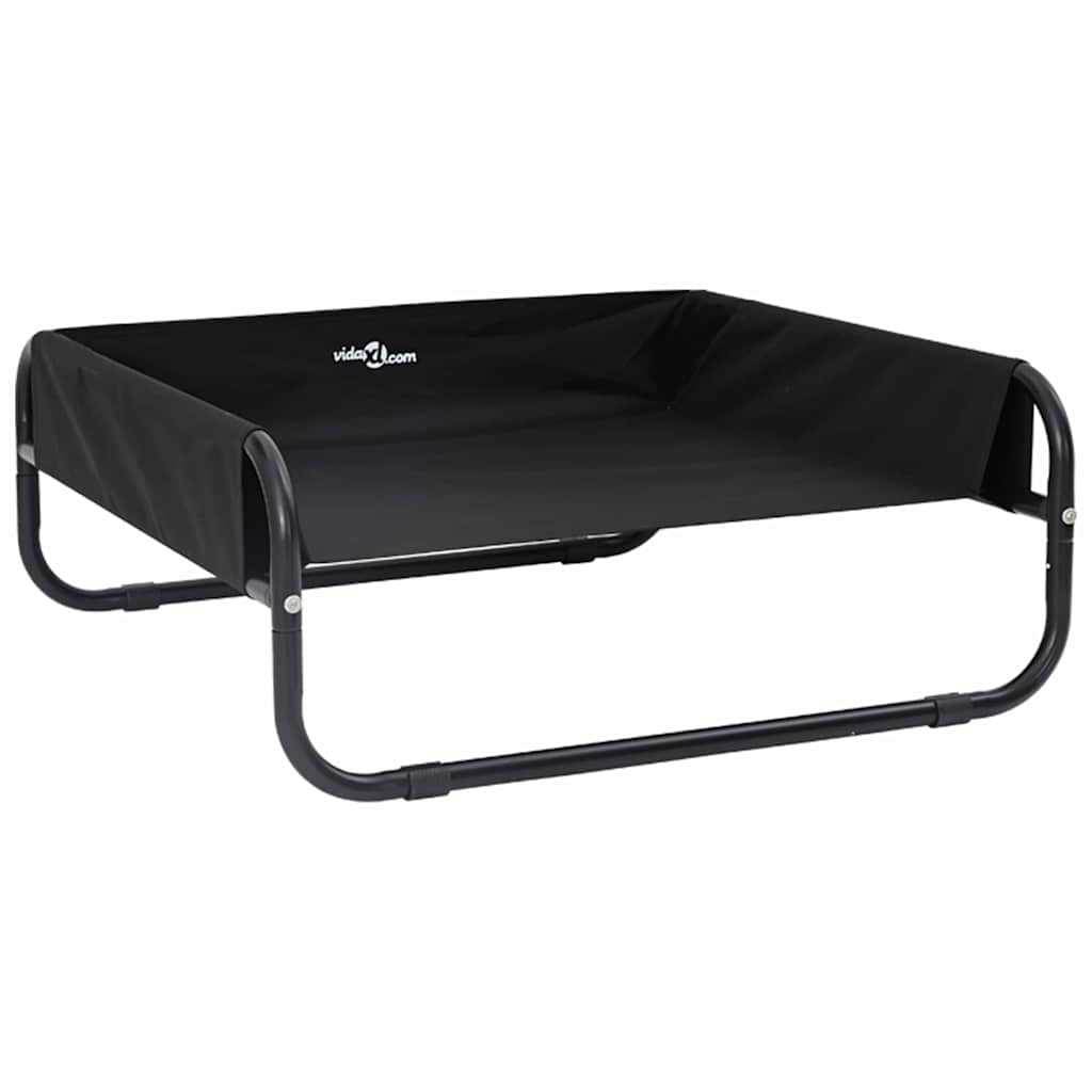 Vidaxxl Hundebett schwarz 75 x 75 x 30 cm Stahl