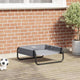 Vidaxl Hundebett hellgrau 57 x 57 x 24 cm Stahl