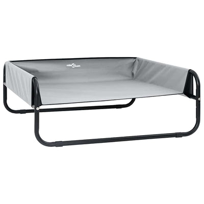 Vidaxl Hundebett hellgrau 57 x 57 x 24 cm Stahl