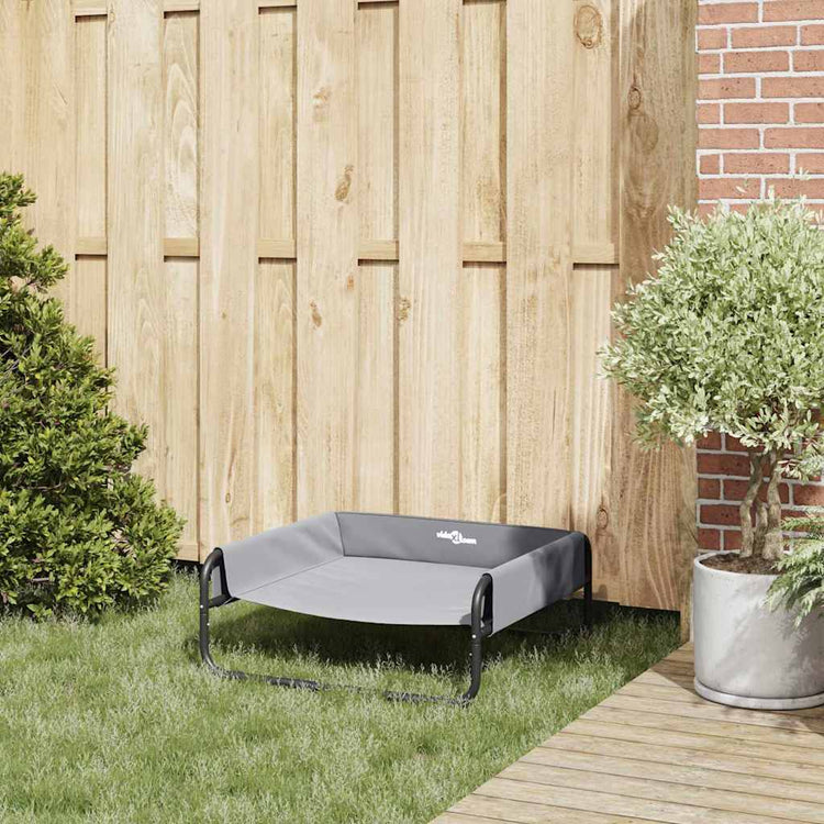 Vidaxl Hundebett hellgrau 70 x 70 x 28,5 cm Stahl