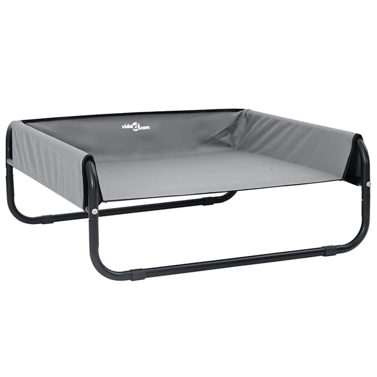Vidaxl Hundebett hellgrau 70 x 70 x 28,5 cm Stahl