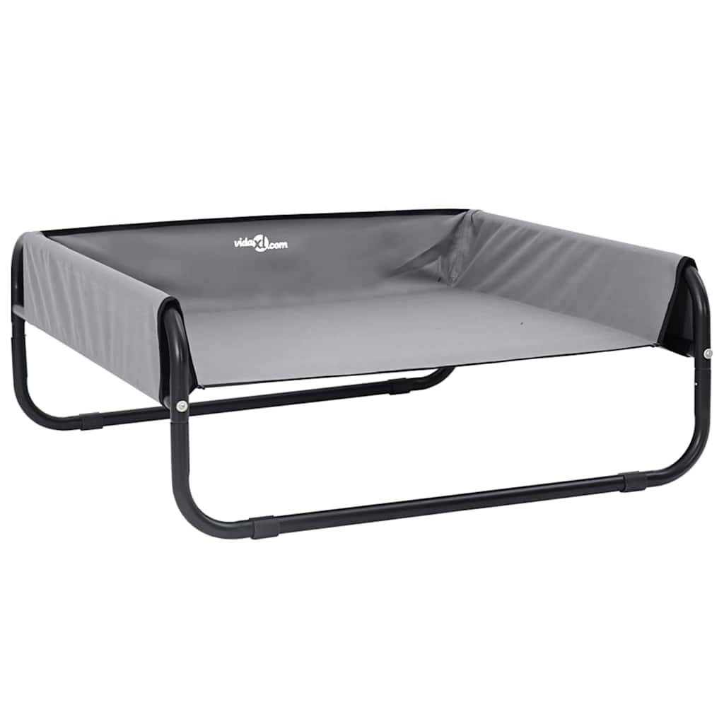 Vidaxl Hundebett hellgrau 75 x 75 x 30 cm Stahl