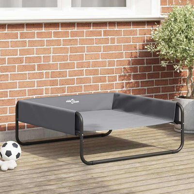 Vidaxl Hundebett hellgrau 85 x 85 x 33 cm Stahl