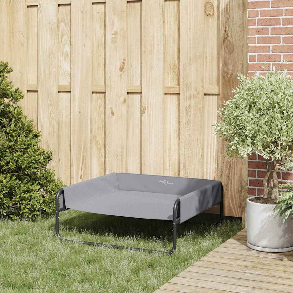 Vidaxl Hundebett hellgrau 85 x 85 x 33 cm Stahl