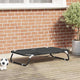 Vidaxxl Hundebett schwarz 90 x 55 x 18 cm Stahl