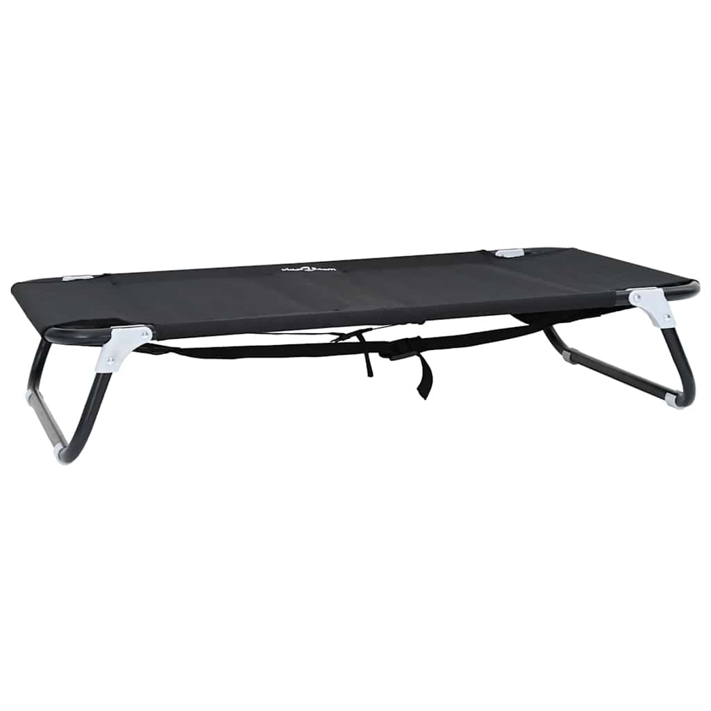Vidaxxl Hundebett schwarz 90 x 55 x 18 cm Stahl
