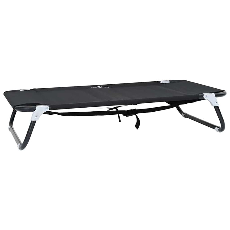 Vidaxxl Hundebett schwarz 90 x 55 x 18 cm Stahl