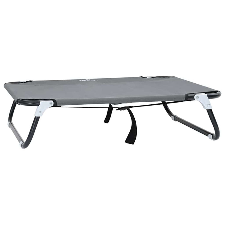 Vidaxl Hundebett hellgrau 70 x 46 x 18 cm Stahl