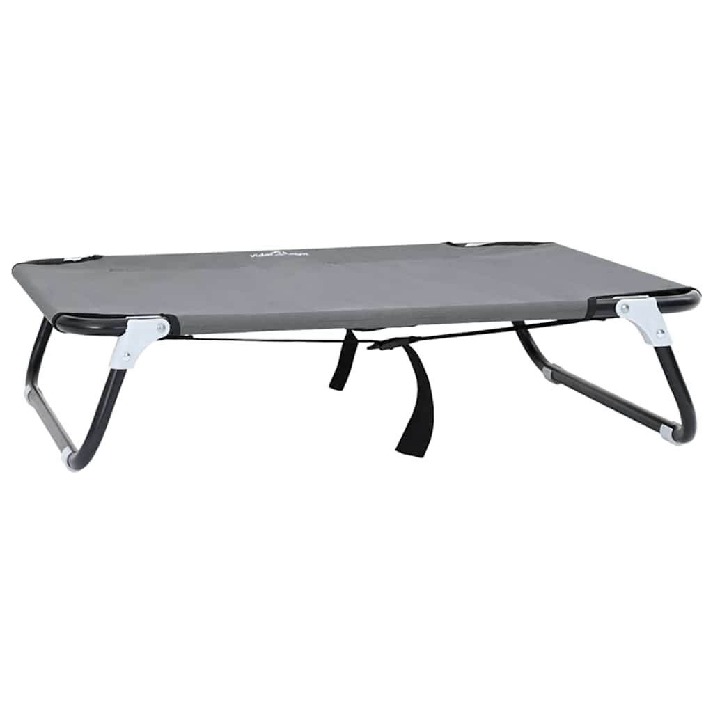 Vidaxl Hundebett hellgrau 80 x 55 x 18 cm Stahl