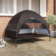 Vidaxx erhöhtes Hundebett braun 127 x 81 x 108 cm Stoff und Stahl