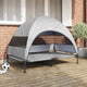 Vidaxx erhöhtes Hundebett silbergrau 127 x 81 x 108 cm Stoff und Stahl