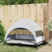 Vidaxx erhöhtes Hundebett silbergrau 127 x 81 x 108 cm Stoff und Stahl - afbeelding 3