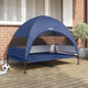 Vidaxx erhöhtes Hundebett Marineblau 127 x 81 x 108 cm Stoff und Stahl